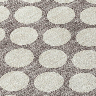 Piper Looms Chantille Circles ACN921 Taupe Machine Washable Area Rug Swatch Image