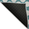 Piper Looms Chantille Circles ACN921 Teal Machine Washable Area Rug Backing Image