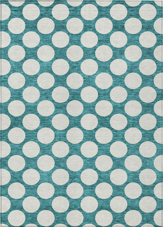 Piper Looms Chantille Circles ACN921 Teal Machine Washable Area Rug main image