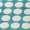 Piper Looms Chantille Circles ACN921 Teal Machine Washable Area Rug Swatch Image
