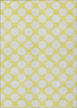 Piper Looms Chantille Circles ACN921 Yellow Machine Washable Area Rug main image