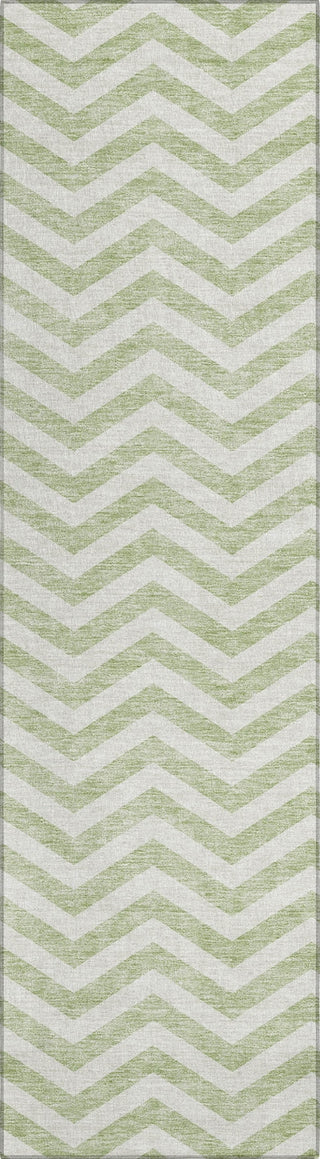 Piper Looms Chantille Chevron ACN922 Aloe Machine Washable Area Rug Runner Main Image