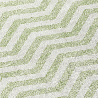 Piper Looms Chantille Chevron ACN922 Aloe Machine Washable Area Rug Swatch Image