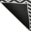 Piper Looms Chantille Chevron ACN922 Black Machine Washable Area Rug Backing Image