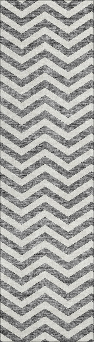 Piper Looms Chantille Chevron ACN922 Gray Machine Washable Area Rug Runner Main Image