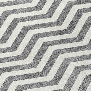 Piper Looms Chantille Chevron ACN922 Gray Machine Washable Area Rug Swatch Image