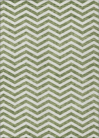 Piper Looms Chantille Chevron ACN922 Green Machine Washable Area Rug main image