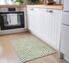 Piper Looms Chantille Chevron ACN922 Green Machine Washable Area Rug Scatter Lifestyle Image Feature