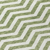 Piper Looms Chantille Chevron ACN922 Green Machine Washable Area Rug Swatch Image