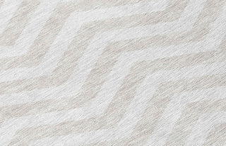 Piper Looms Chantille Chevron ACN922 Ivory Machine Washable Area Rug Swatch Image