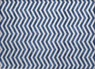 Piper Looms Chantille Chevron ACN922 Navy Machine Washable Area Rug Scatter Main Image