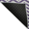 Piper Looms Chantille Chevron ACN922 Purple Machine Washable Area Rug Backing Image