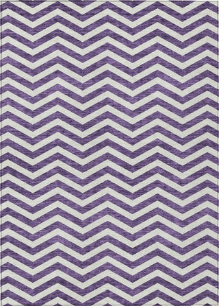 Piper Looms Chantille Chevron ACN922 Purple Machine Washable Area Rug main image