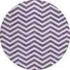 Piper Looms Chantille Chevron ACN922 Purple Machine Washable Area Rug Round Main Image