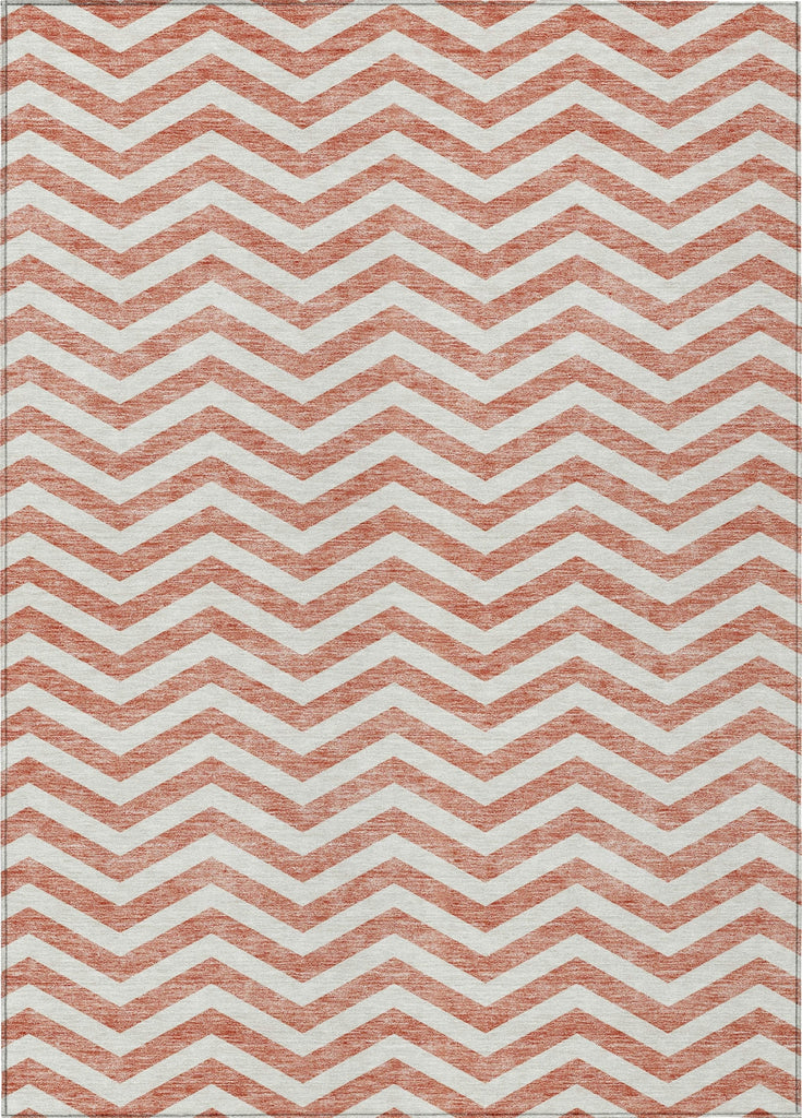 Piper Looms Chantille Chevron ACN922 Salmon Machine Washable Area Rug main image