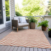Piper Looms Chantille Chevron ACN922 Salmon Machine Washable Area Rug Outdoor Lifestyle Image Feature