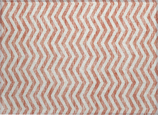Piper Looms Chantille Chevron ACN922 Salmon Machine Washable Area Rug Scatter Main Image