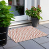 Piper Looms Chantille Chevron ACN922 Salmon Machine Washable Area Rug Scatter Outdoor Lifestyle Image Feature