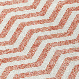Piper Looms Chantille Chevron ACN922 Salmon Machine Washable Area Rug Swatch Image