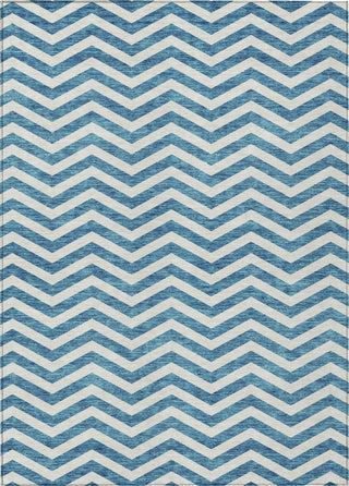 Piper Looms Chantille Chevron ACN922 Teal Machine Washable Area Rug main image