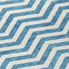 Piper Looms Chantille Chevron ACN922 Teal Machine Washable Area Rug Swatch Image