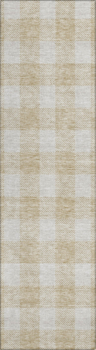 Piper Looms Chantille Plaid ACN923 Beige Machine Washable Area Rug Runner Main Image