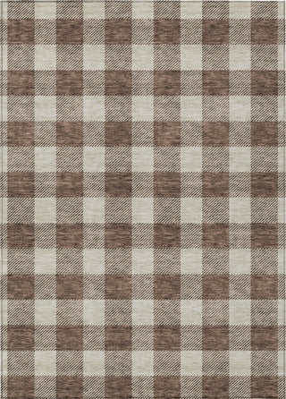 Piper Looms Chantille Plaid ACN923 Brown Machine Washable Area Rug main image