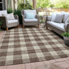 Piper Looms Chantille Plaid ACN923 Brown Machine Washable Area Rug Outdoor Lifestyle Image Feature