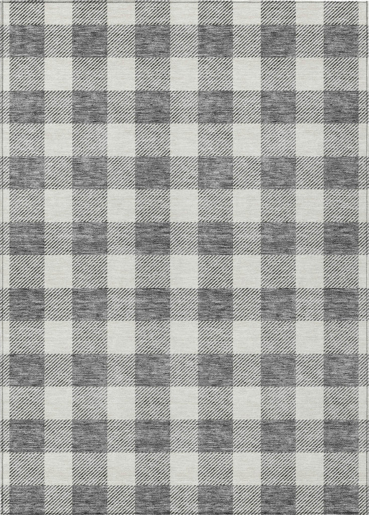 Piper Looms Chantille Plaid ACN923 Gray Machine Washable Area Rug main image