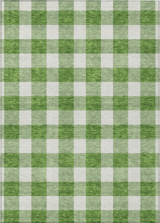 Piper Looms Chantille Plaid ACN923 Green Machine Washable Area Rug main image