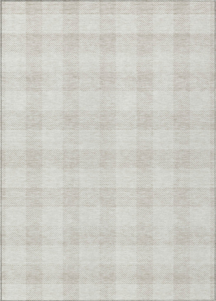 Piper Looms Chantille Plaid ACN923 Ivory Machine Washable Area Rug main image
