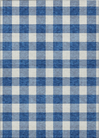 Piper Looms Chantille Plaid ACN923 Navy Machine Washable Area Rug main image