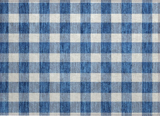 Piper Looms Chantille Plaid ACN923 Navy Machine Washable Area Rug Scatter Main Image