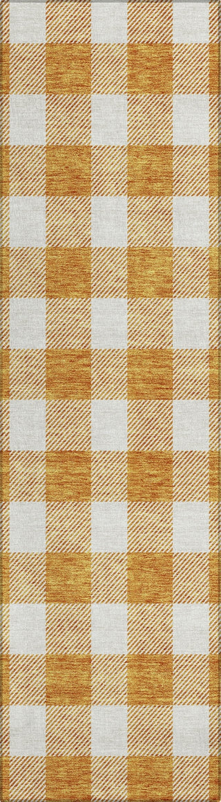 Piper Looms Chantille Plaid ACN923 Orange Machine Washable Area Rug Runner Main Image