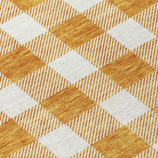 Piper Looms Chantille Plaid ACN923 Orange Machine Washable Area Rug Swatch Image