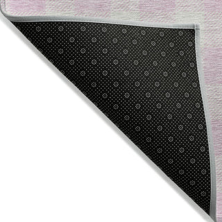 Piper Looms Chantille Plaid ACN923 Pink Machine Washable Area Rug Backing Image