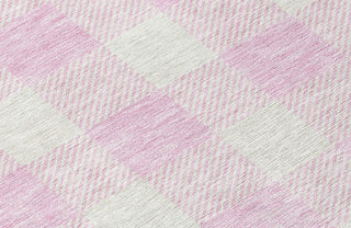 Piper Looms Chantille Plaid ACN923 Pink Machine Washable Area Rug Swatch Image
