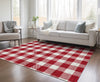 Piper Looms Chantille Plaid ACN923 Red Machine Washable Area Rug Lifestyle Image Feature
