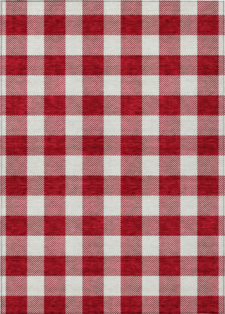 Piper Looms Chantille Plaid ACN923 Red Machine Washable Area Rug main image