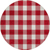 Piper Looms Chantille Plaid ACN923 Red Machine Washable Area Rug Round Main Image