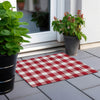 Piper Looms Chantille Plaid ACN923 Red Machine Washable Area Rug Scatter Outdoor Lifestyle Image Feature