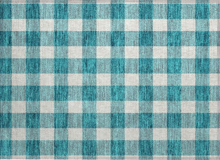 Piper Looms Chantille Plaid ACN923 Teal Machine Washable Area Rug Scatter Main Image