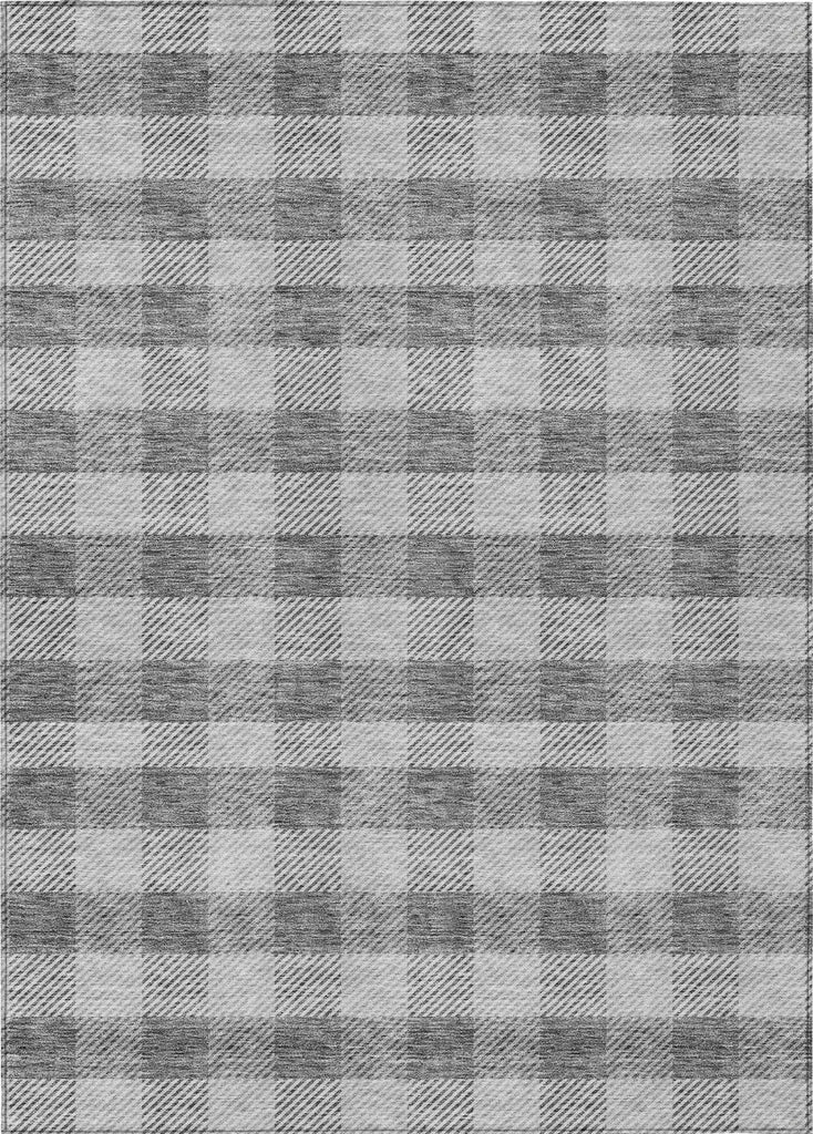 Piper Looms Chantille Plaid ACN924 Gray Machine Washable Area Rug main image