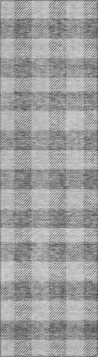 Piper Looms Chantille Plaid ACN924 Gray Machine Washable Area Rug Runner Main Image