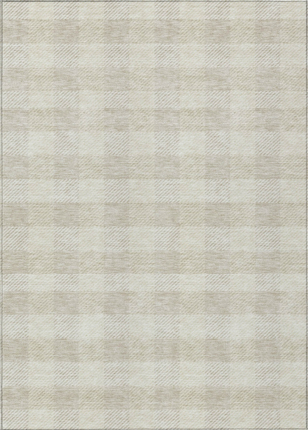 Piper Looms Chantille Plaid ACN924 Ivory Machine Washable Area Rug ...