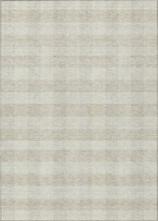 Piper Looms Chantille Plaid ACN924 Ivory Machine Washable Area Rug main image