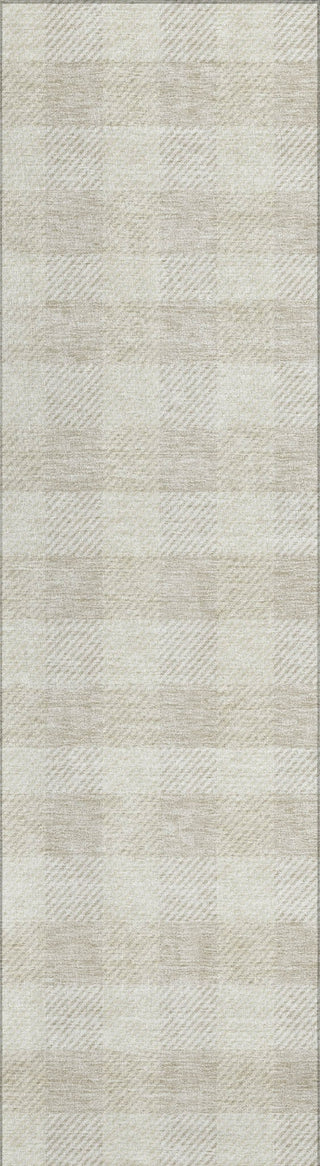 Piper Looms Chantille Plaid ACN924 Ivory Machine Washable Area Rug Runner Main Image