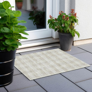Piper Looms Chantille Plaid ACN924 Ivory Machine Washable Area Rug Scatter Outdoor Lifestyle Image Feature