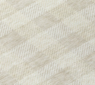 Piper Looms Chantille Plaid ACN924 Ivory Machine Washable Area Rug Swatch Image