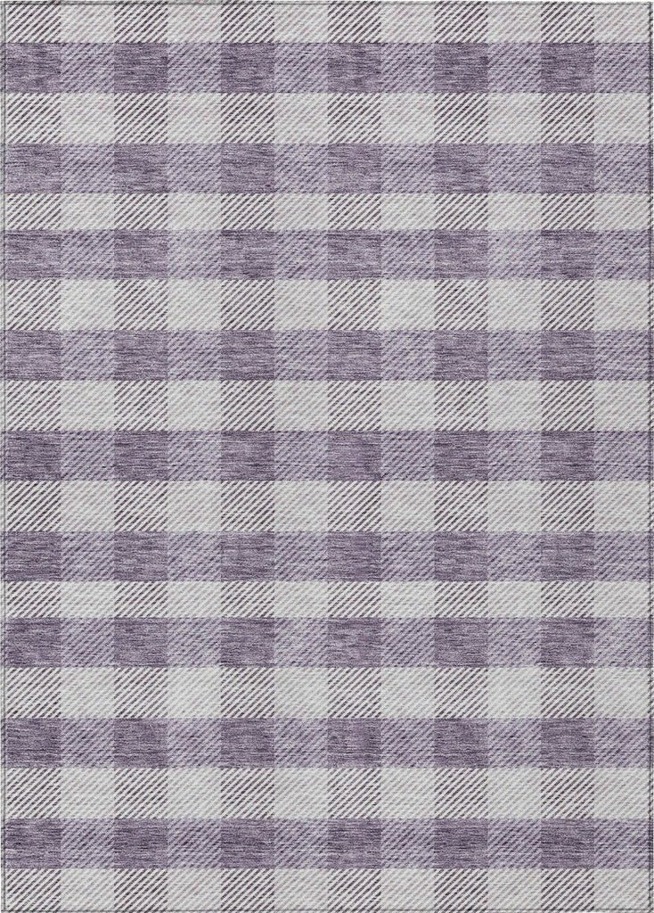 Piper Looms Chantille Plaid ACN924 Lavender Machine Washable Area Rug main image